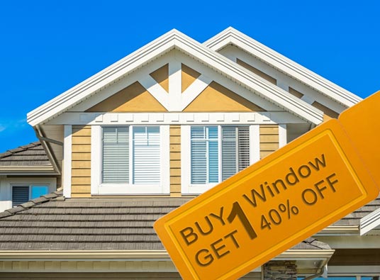 Special Offer: Buy 1 Window Get One Window 40% Off