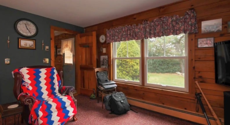 Interior of Long Island Log Cabin Replacement Windows