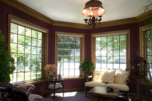 living room double hung windows