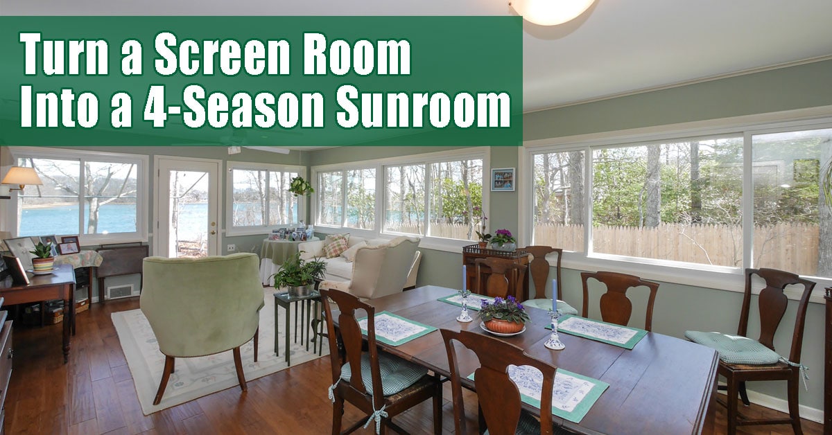 Convert a Long Island Screen Porch Into a 4Season Sunroom Renewal by
