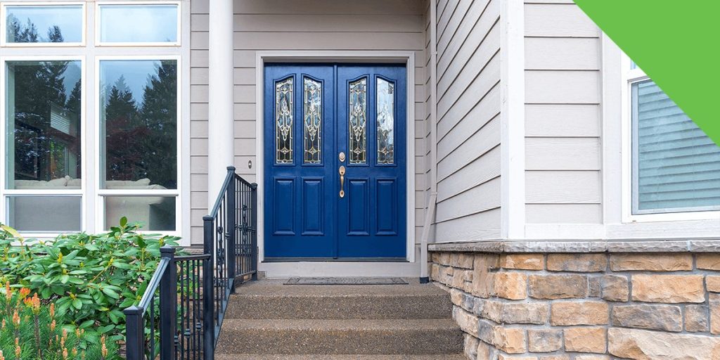 blue front door