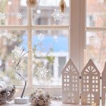 Window Decorated for Christmas